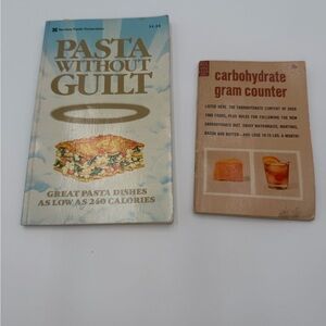 Vintage Diet Cookbooks Pasta Without Guilt & Carbohydrate Gram Counter 1960